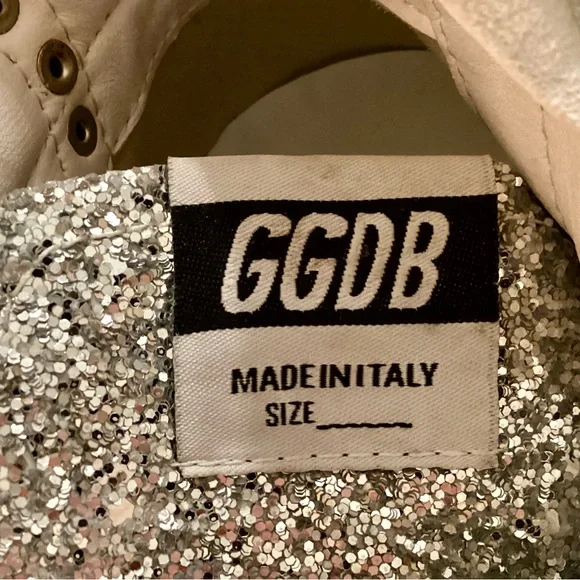 Golden Goose Deluxe Brand GGDB White and Silver High-Top Sneakers - Picture 2 of 16